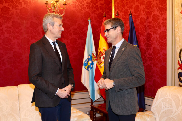 Alfonso Rueda co Presidente de La Rioja Gonzalo Capellán, este venres - SRG